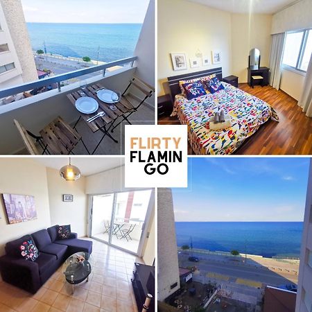 Flirty Flamingo Seaview Seafront Apartment Larnaca Ngoại thất bức ảnh